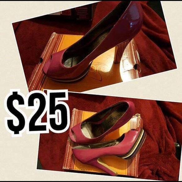 Nadará Pink peep toe heels - Picture 2 of 2